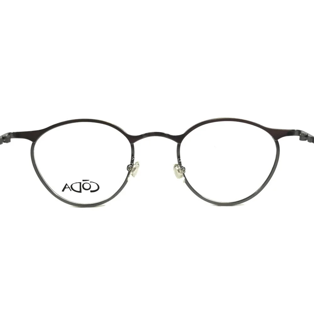 Coda Eyeglasses Frames C-20 QB63 Antique Black Gray Round Modernist 44-21-132